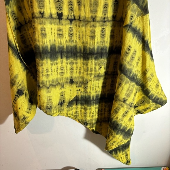 BRYNE WALKER Sz S Tunic Asymmetrical Cowl Neck Tie Dye Pattern Oversized - Picture 4 of 14